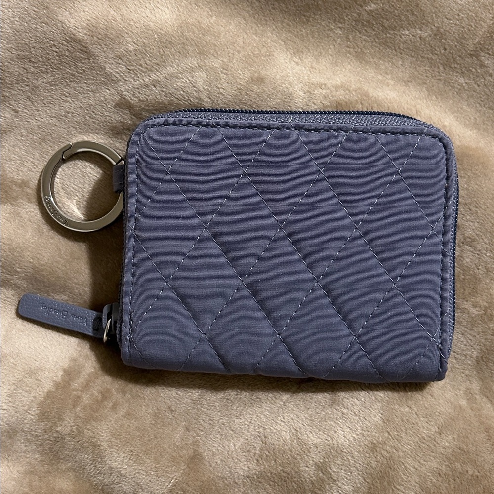 Vera Bradley Gray Cotton RFID Zip-Around Wallet NWT - Picture 2 of 4
